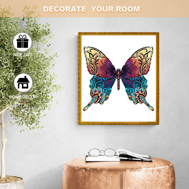 Rubbyoo Colorful Butterfly  - Wooden Jigsaw Puzzle