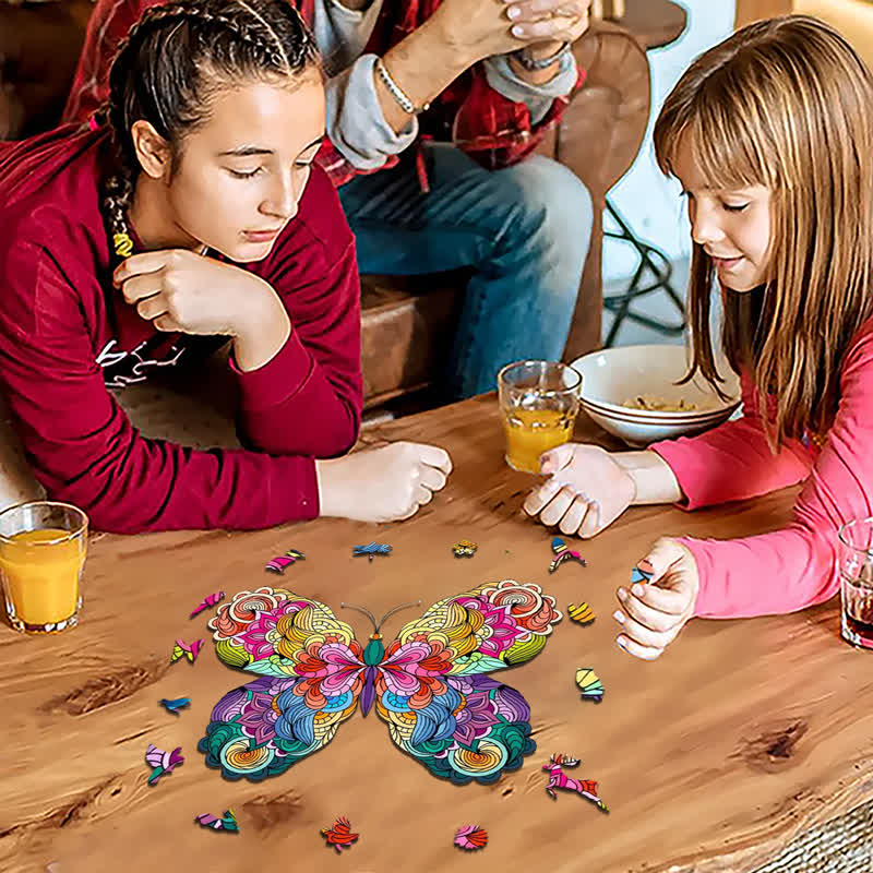 Rubbyoo Butterfly Colorful Edition - Wooden Jigsaw Puzzle