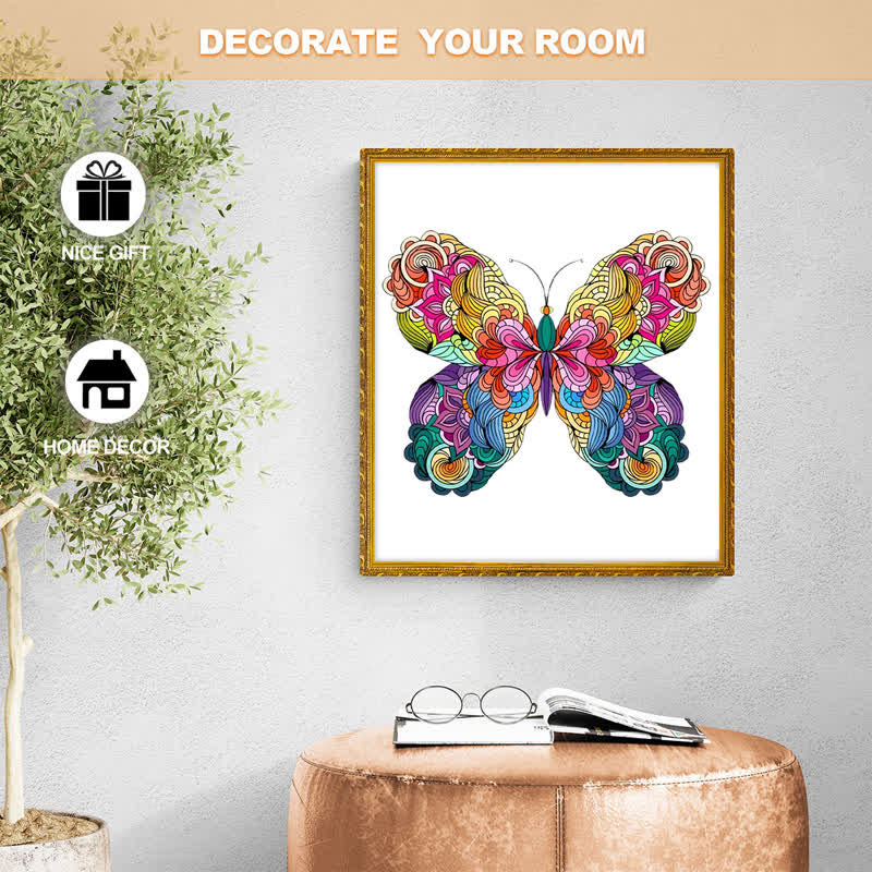 Rubbyoo Butterfly Colorful Edition - Wooden Jigsaw Puzzle
