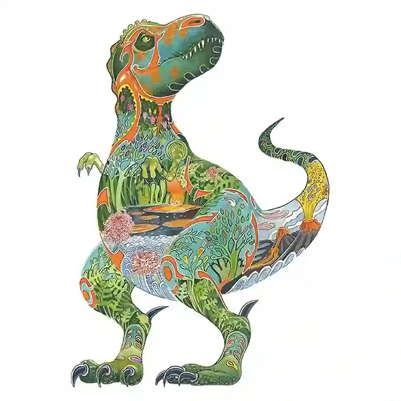 Rubbyoo Daniel Mackie Tyrannosaurus Rex - Wooden Jigsaw Puzzle
