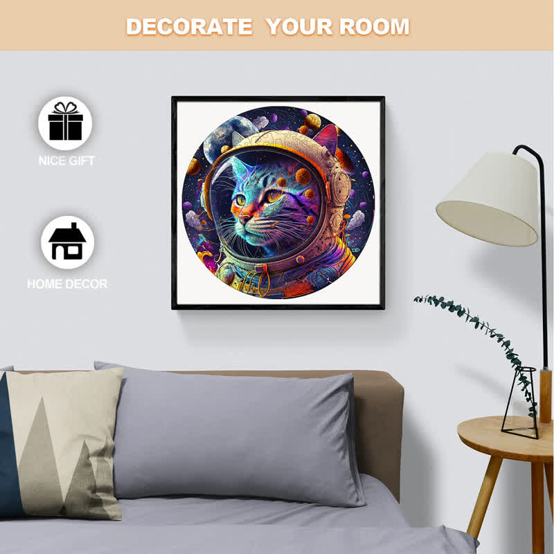 Rubbyoo Space Cat Cute Kittens - Wooden Jigsaw Puzzle