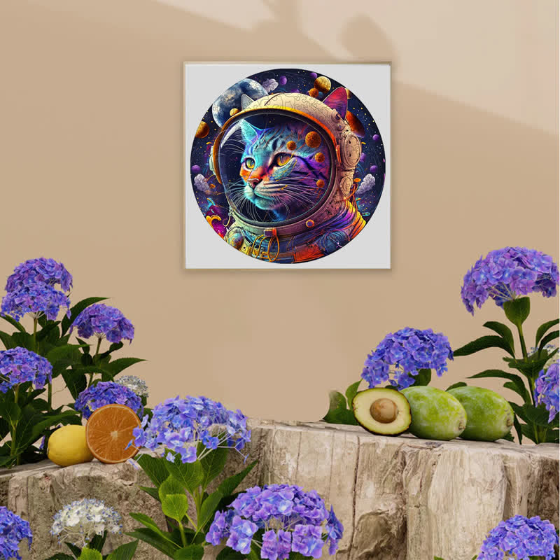 Rubbyoo Space Cat Cute Kittens - Wooden Jigsaw Puzzle