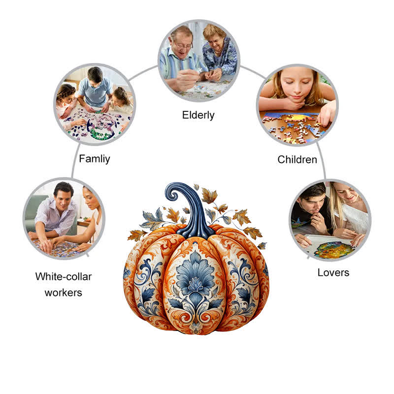 Rubbyoo Pumpkin 1 - Wooden Jigsaw Puzzle