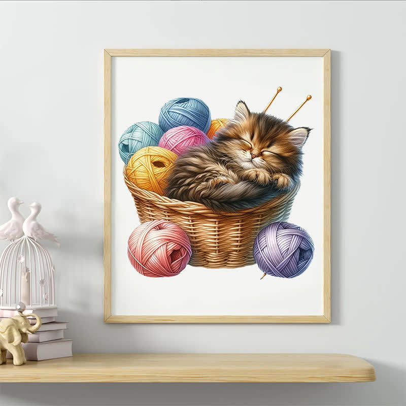 Kittens in Basket 2 - Wooden Jigsaw Puzzle