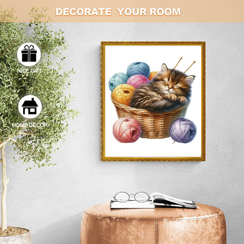 Kittens in Basket 2 - Wooden Jigsaw Puzzle