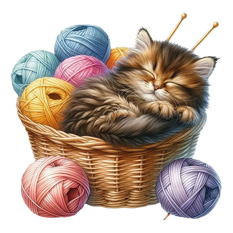Kittens in Basket 2 - Wooden Jigsaw Puzzle