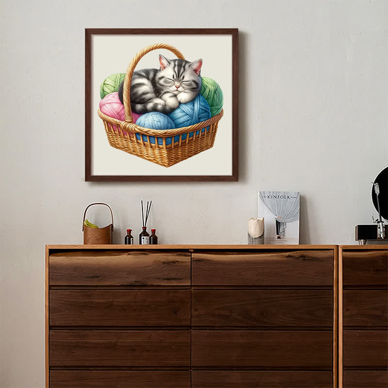 Kittens in Basket 4 - Wooden Jigsaw Puzzle