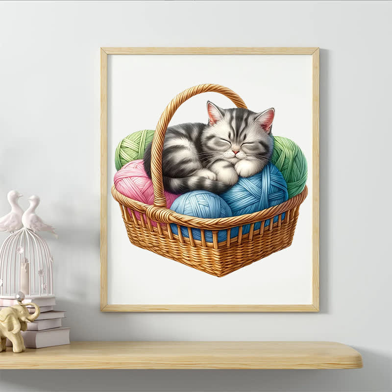 Kittens in Basket 4 - Wooden Jigsaw Puzzle