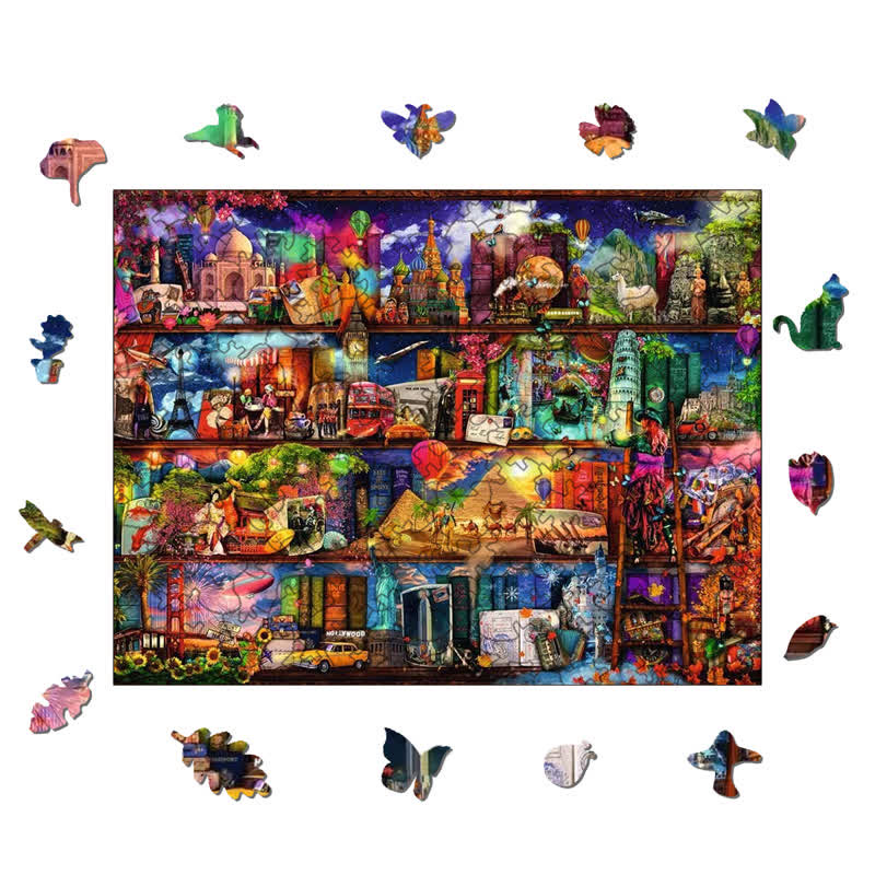 Rubbyoo World of Books - Wooden Jigsaw Puzzle - image 2