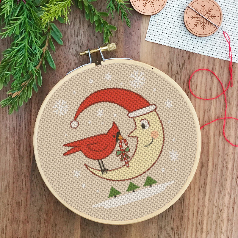  Cross Stitch Kit - Christmas Eve | Christmas Cardinal Needlework | Diy Festival Gifts - image 6