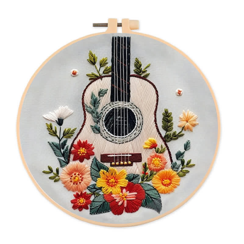 Rubbyoo Embroidery Kit - Guitar - 20*20cm - image 1