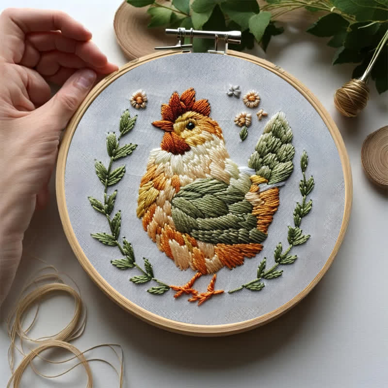 Rubbyoo Embroidery Kit - Floral Chicken - image 2