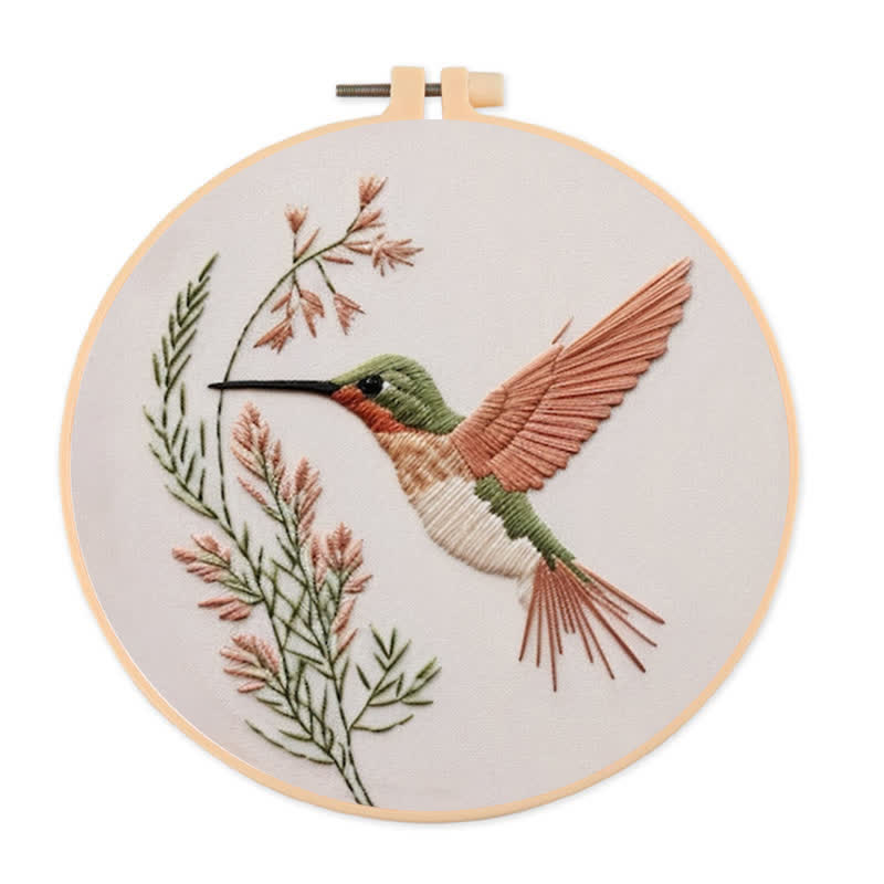 Rubbyoo Embroidery Kit - Hummingbird DIY Kit for Women l Holiday Needlework Gift - 20*20cm - image 1