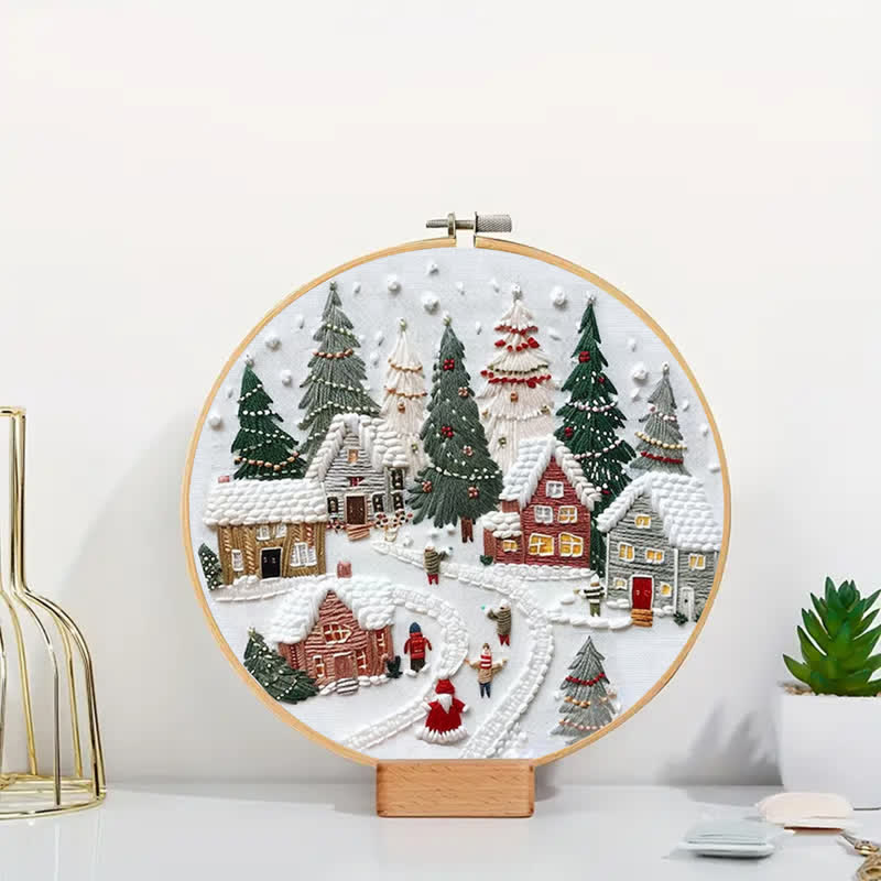 Rubbyoo Embroidery Kit - DIY Handmade Christmas Holiday Village Ornaments - image 6