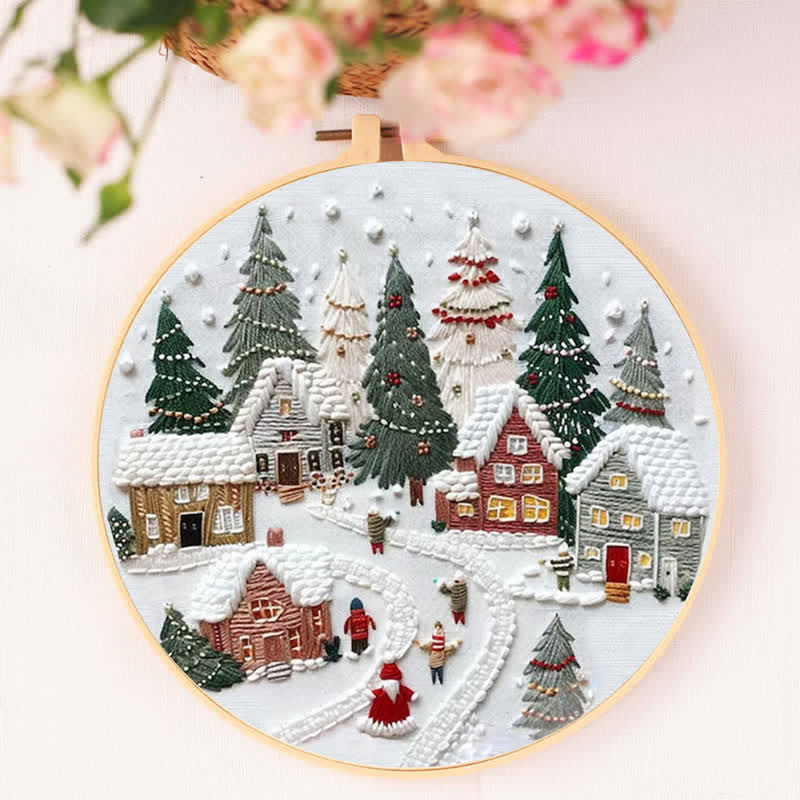 Rubbyoo Embroidery Kit - DIY Handmade Christmas Holiday Village Ornaments - image 7