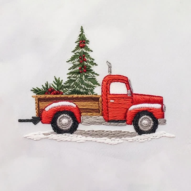 Rubbyoo Embroidery Kit - Red Truck Christmas - image 10