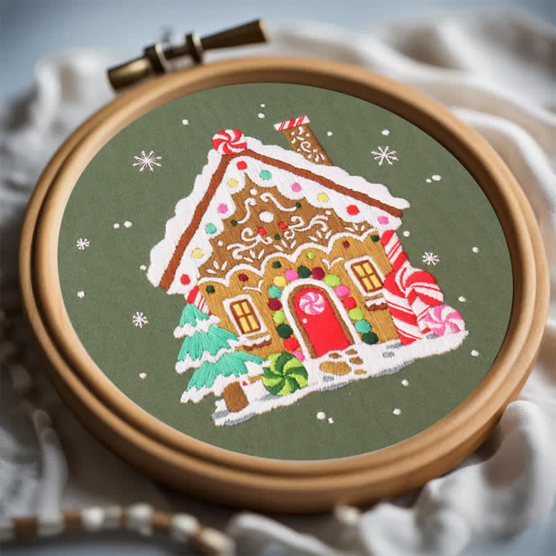 Rubbyoo Embroidery Kit - Nordic Gingerbread House - image 2