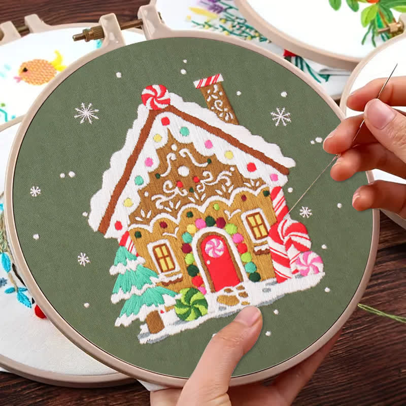 Rubbyoo Embroidery Kit - Nordic Gingerbread House - image 3