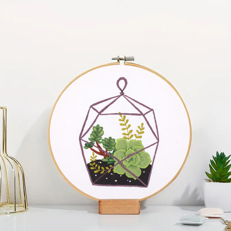 Rubbyoo Embroidery Kit - Florarium Plants - image 5