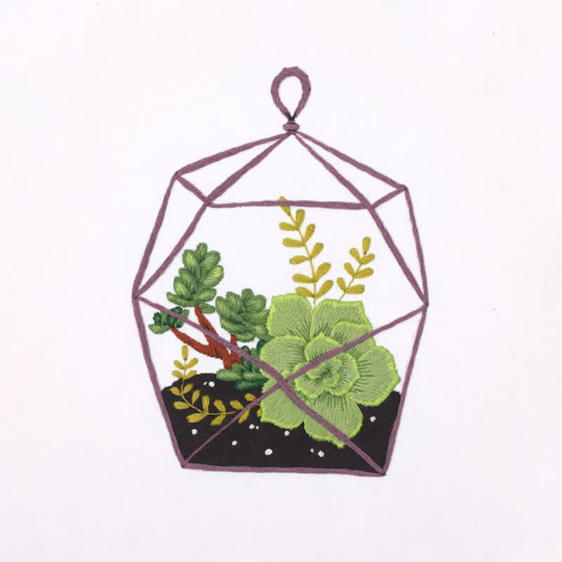Rubbyoo Embroidery Kit - Florarium Plants - image 10