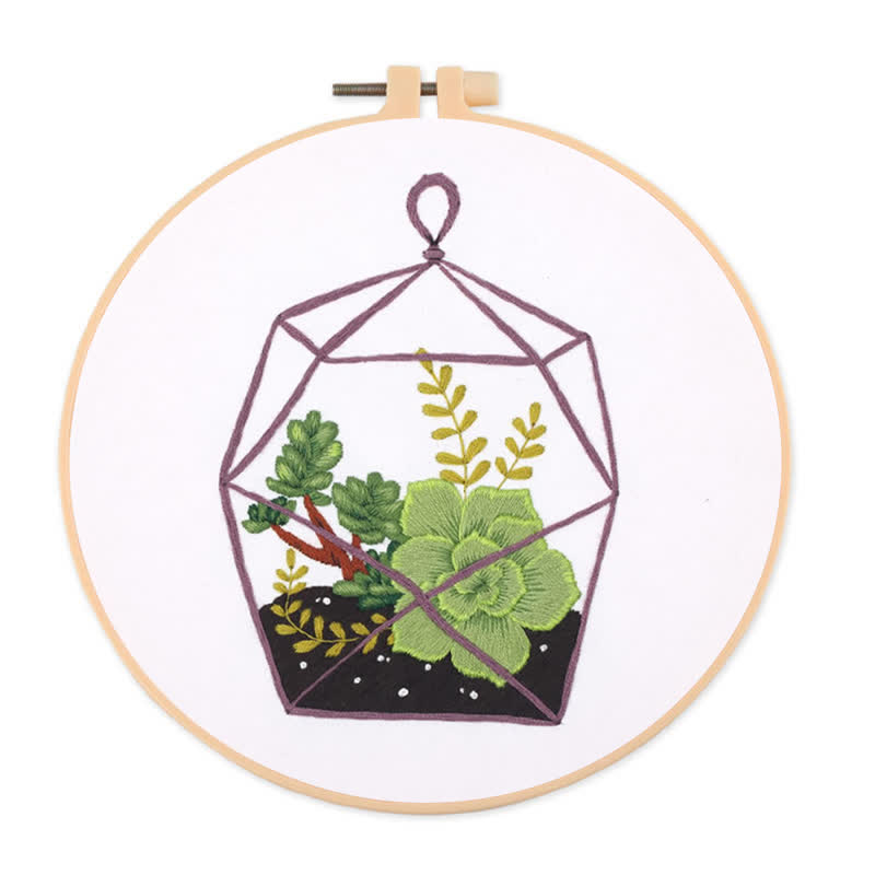 Rubbyoo Embroidery Kit - Florarium Plants - image 1