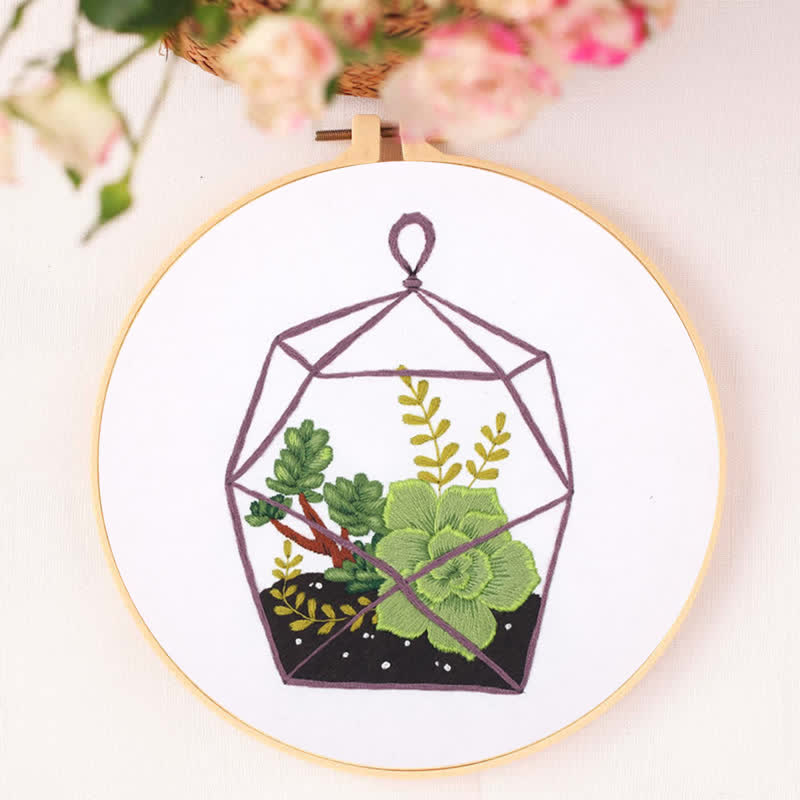 Rubbyoo Embroidery Kit - Florarium Plants - image 6