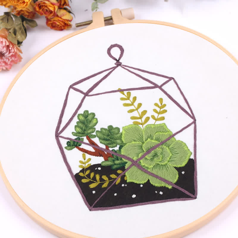 Rubbyoo Embroidery Kit - Florarium Plants - image 8