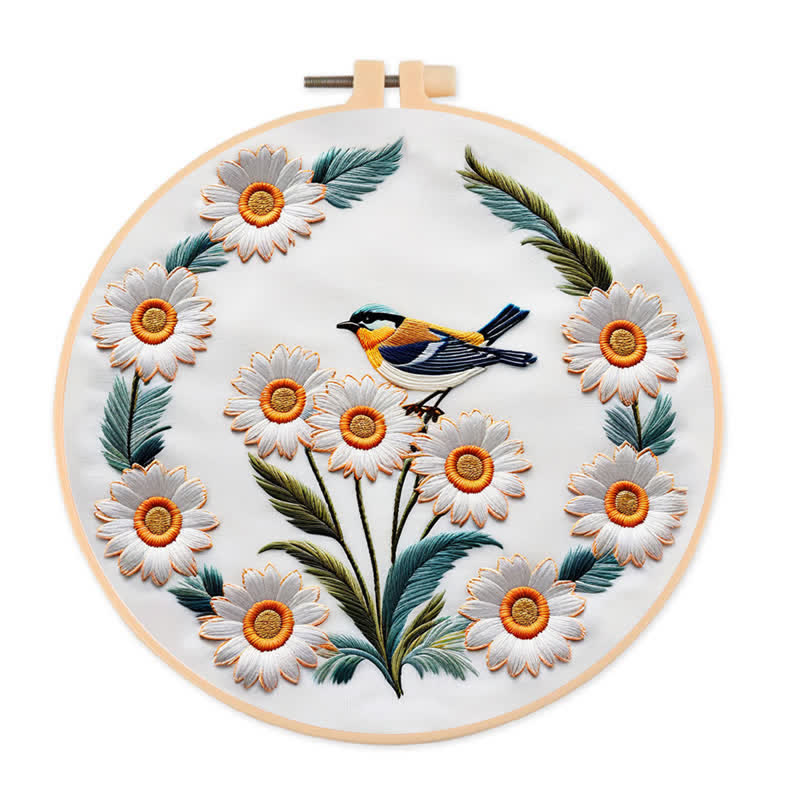 Rubbyoo Embroidery Kit - Garden Bird - 20*20cm - image 1