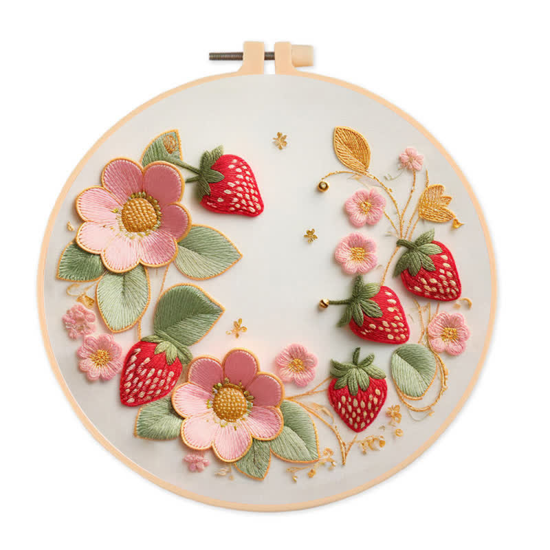 Rubbyoo Embroidery Kit - Strawberries - 20*20cm - image 1