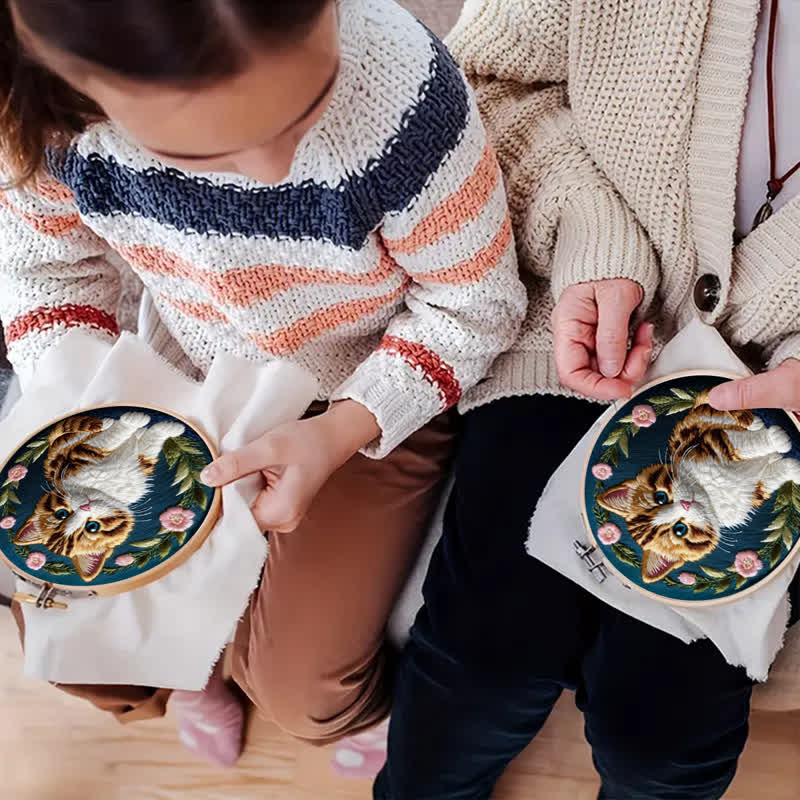 Rubbyoo Embroidery Kit - Flower Cat - image 7