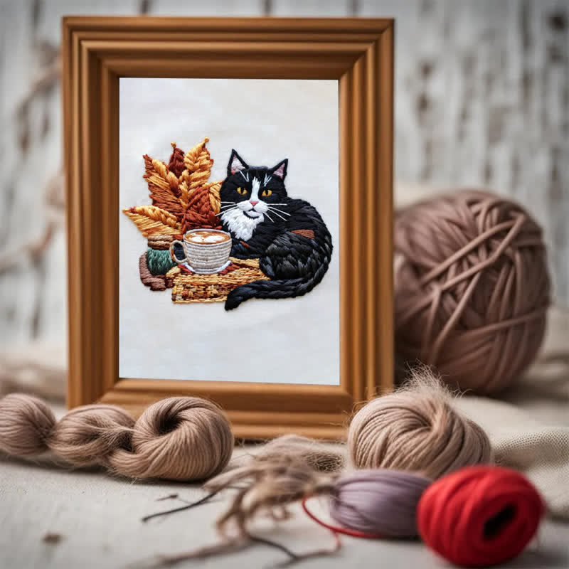 Rubbyoo Embroidery Kit - Leisurely Black Cat - image 3
