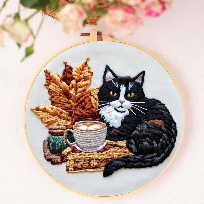 Rubbyoo Embroidery Kit - Leisurely Black Cat - image 4