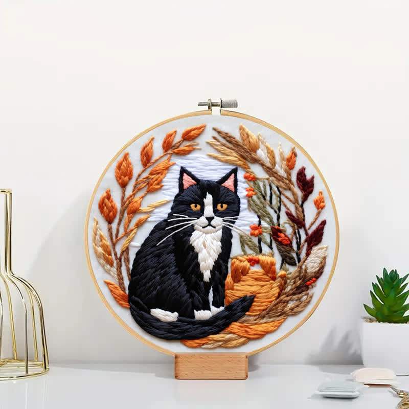 Rubbyoo Embroidery Kit - Autumn Cat - image 2
