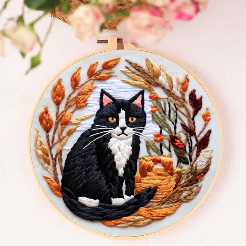 Rubbyoo Embroidery Kit - Autumn Cat - image 4