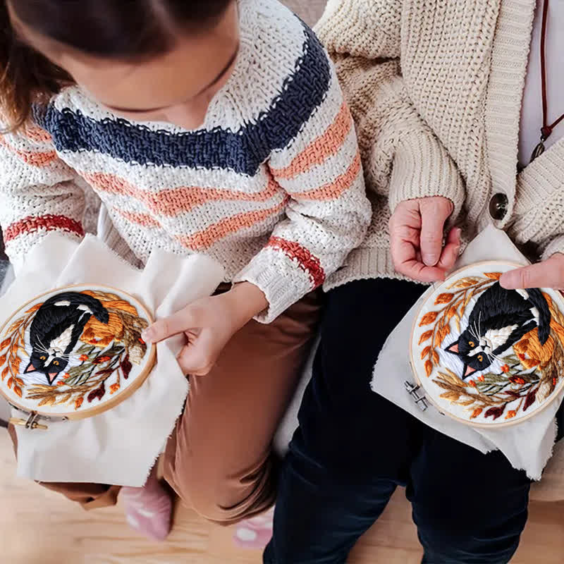 Rubbyoo Embroidery Kit - Autumn Cat - image 8