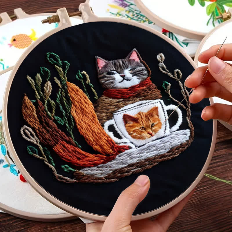 Rubbyoo Embroidery Kit - Cute Cat - image 8
