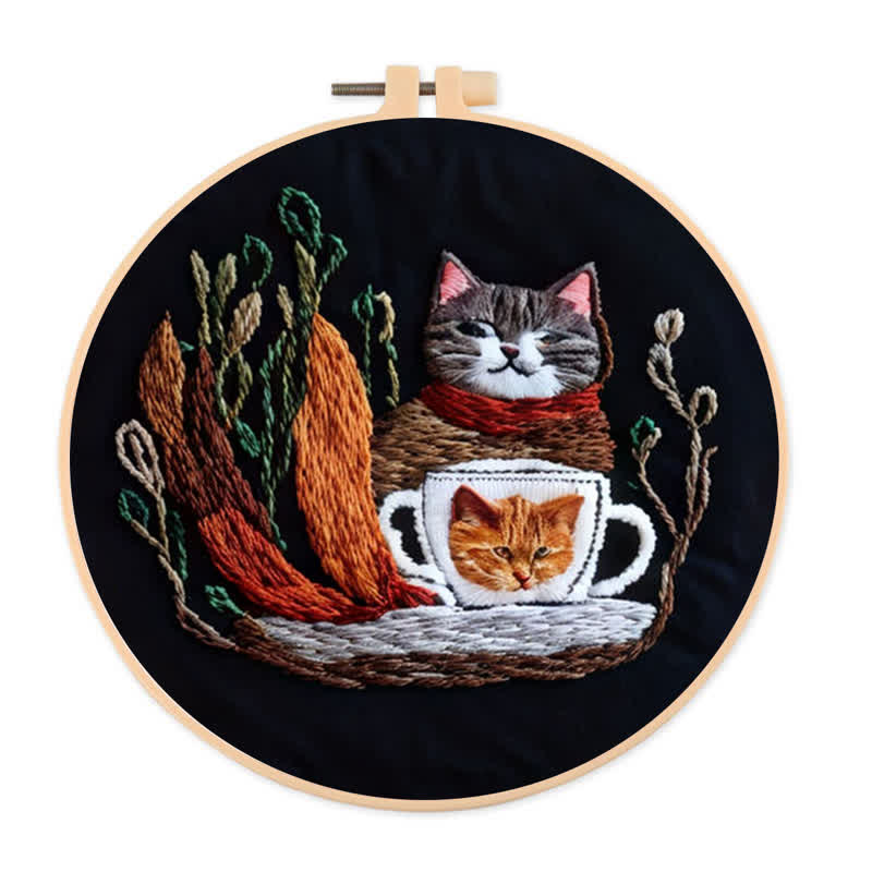 Rubbyoo Embroidery Kit - Cute Cat - image 1