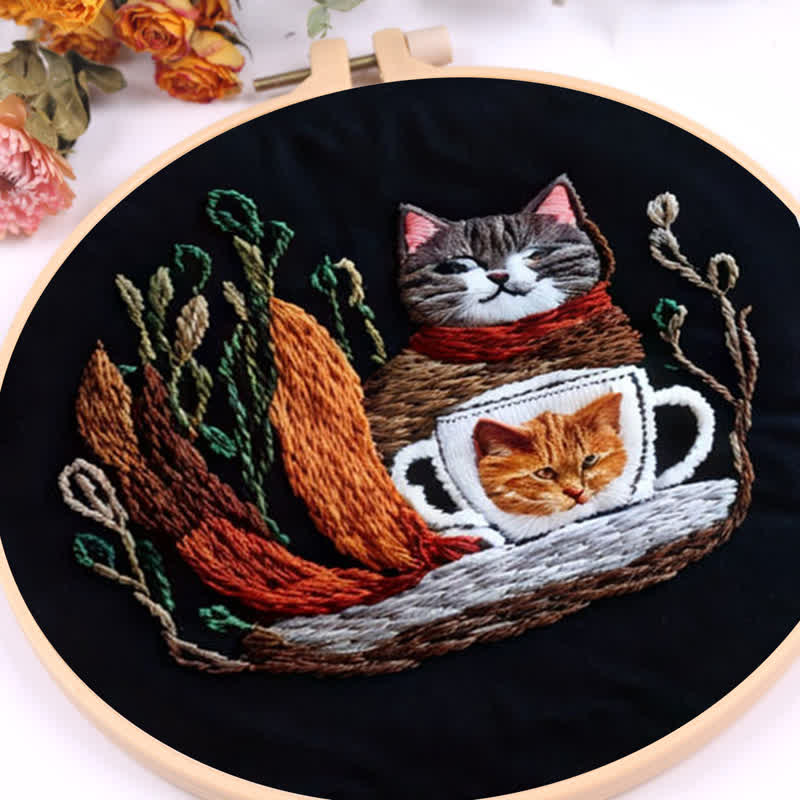 Rubbyoo Embroidery Kit - Cute Cat - image 5