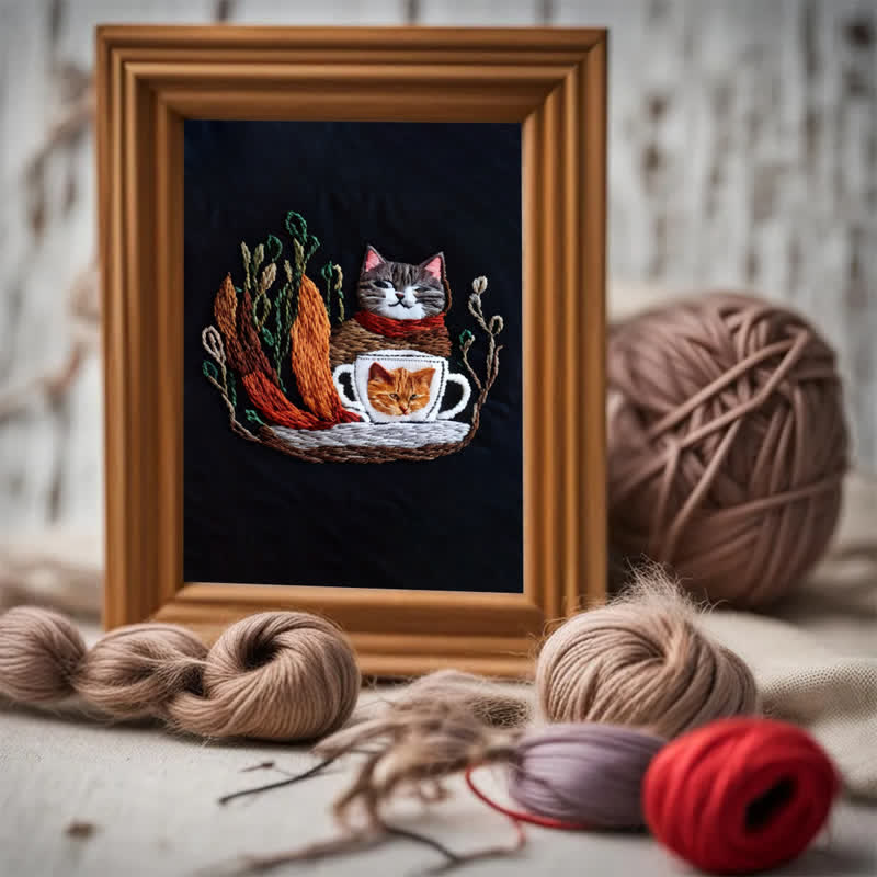 Rubbyoo Embroidery Kit - Cute Cat - image 4