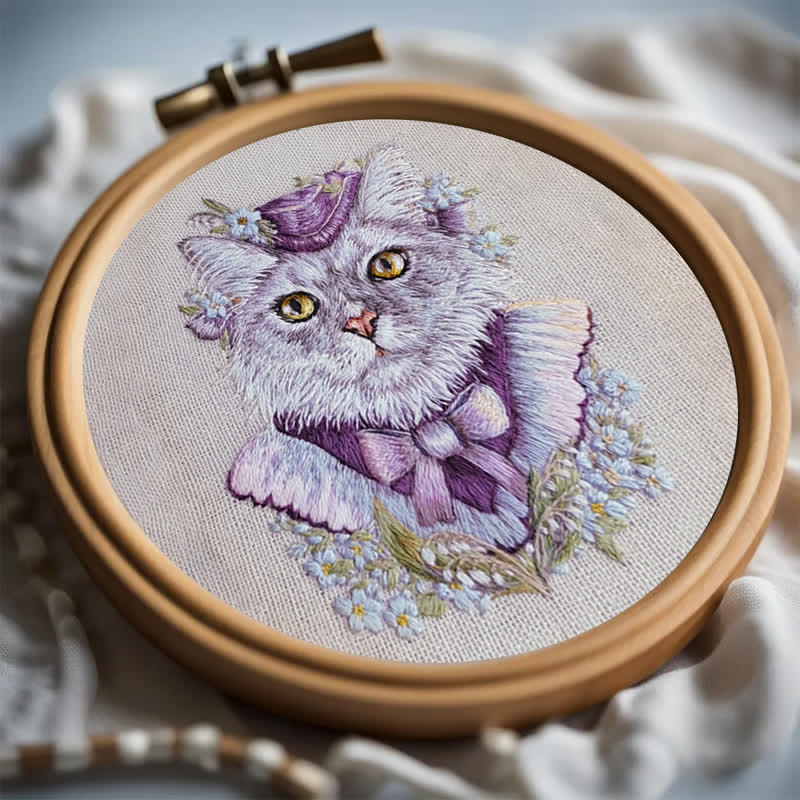 Rubbyoo Embroidery Kit - Elegant Kitten - image 5