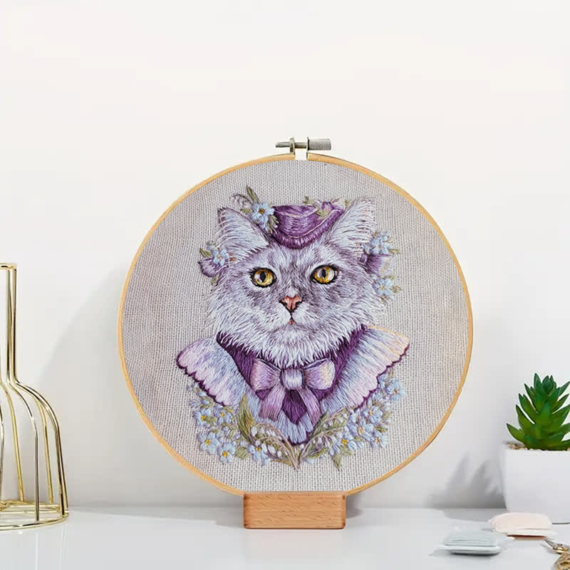 Rubbyoo Embroidery Kit - Elegant Kitten - image 2