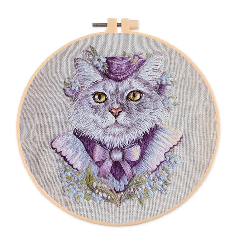 Rubbyoo Embroidery Kit - Elegant Kitten - image 1