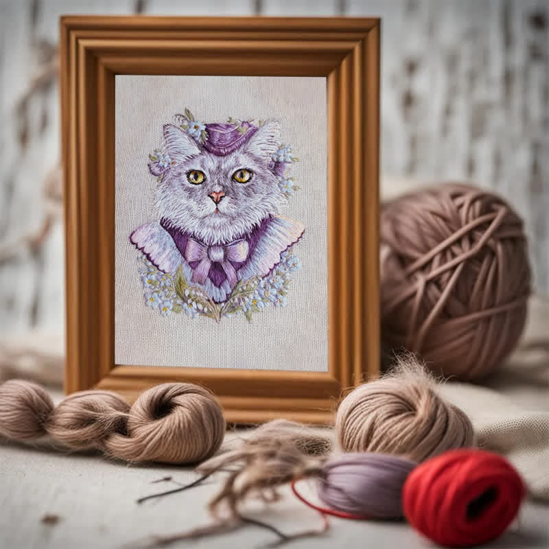 Rubbyoo Embroidery Kit - Elegant Kitten - image 3