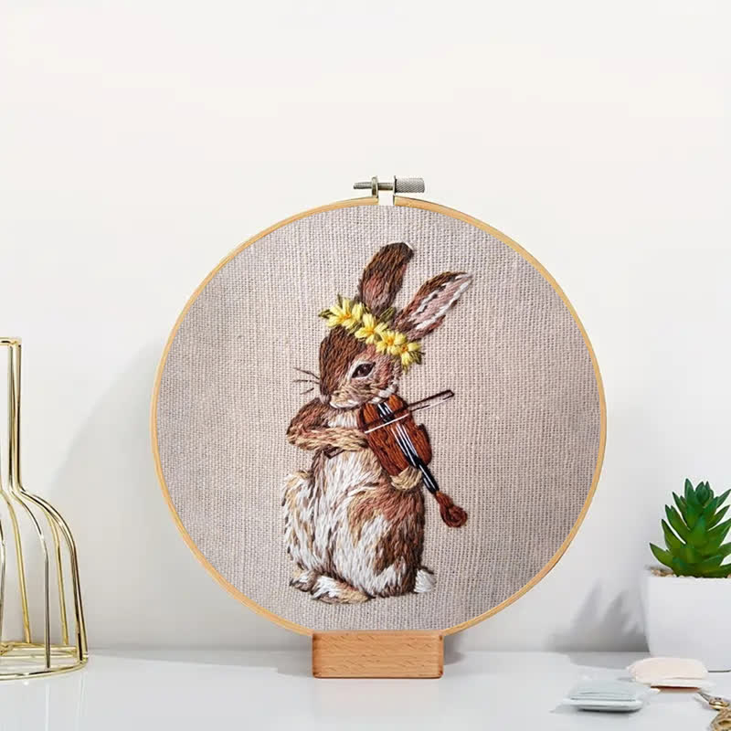 Rubbyoo Embroidery Kit - Rabbit Playing Violin - image 2