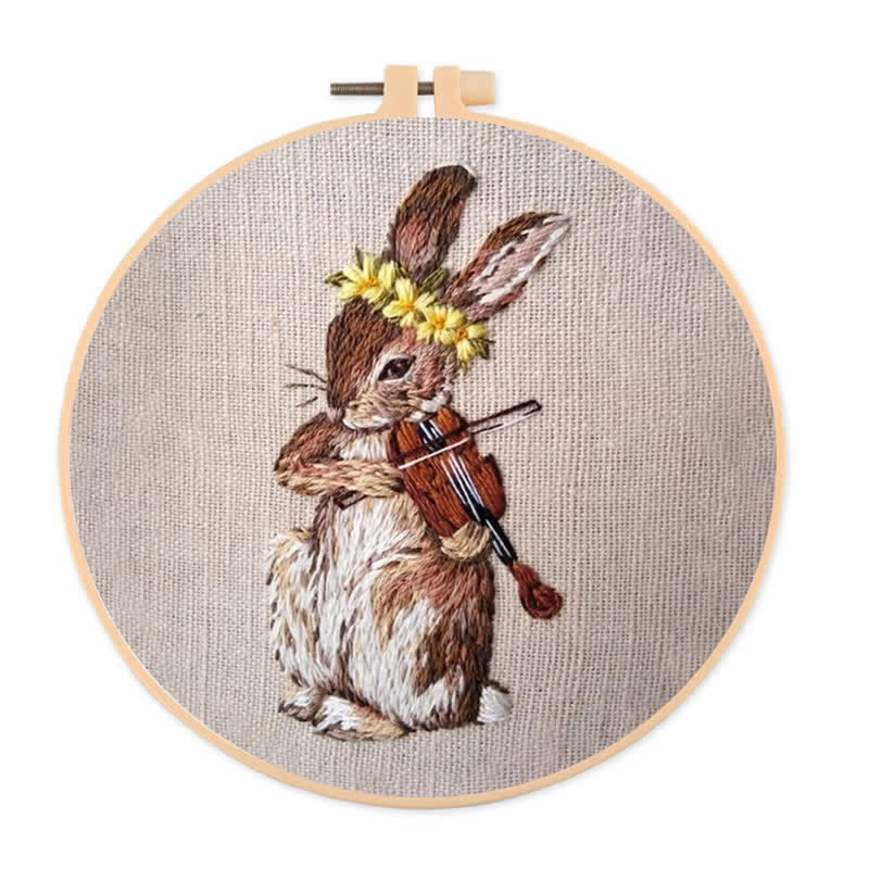 Rubbyoo Embroidery Kit - Rabbit Playing Violin - image 1
