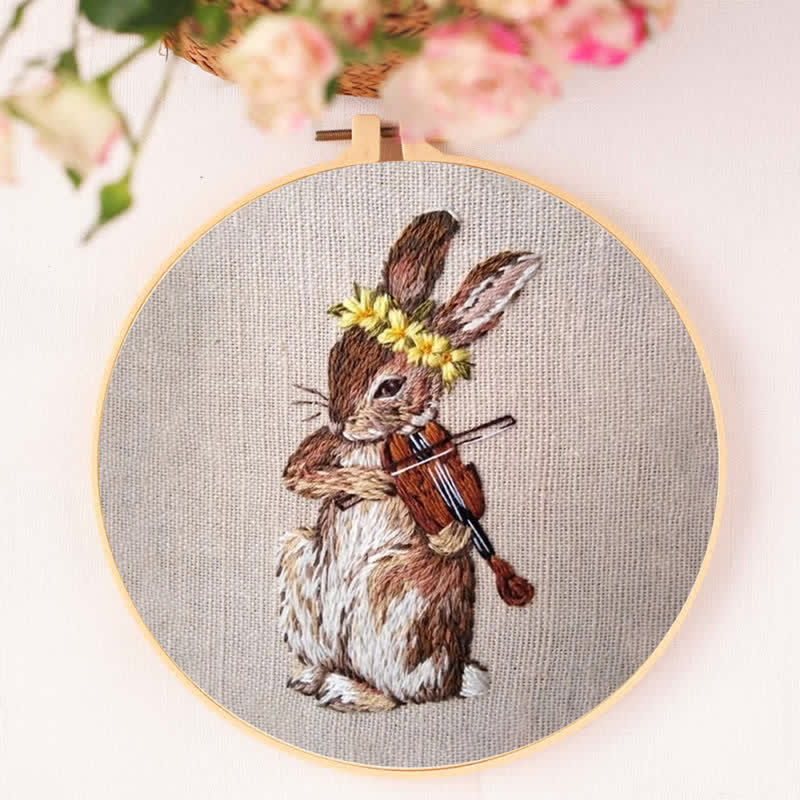 Rubbyoo Embroidery Kit - Rabbit Playing Violin - image 3