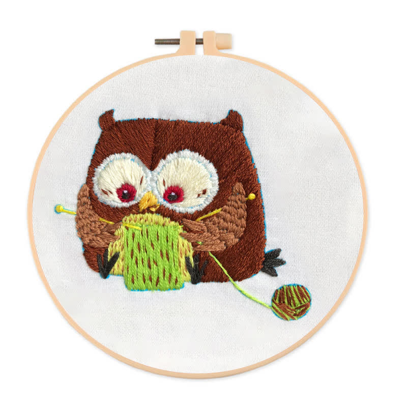 Rubbyoo Embroidery Kit - Cute Owl - image 1
