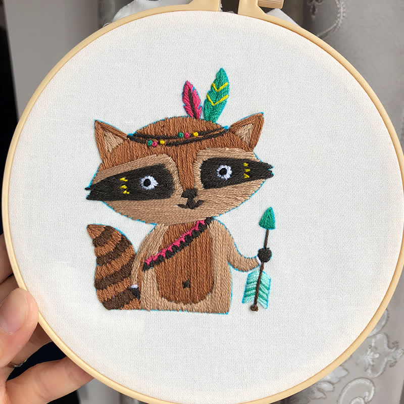 Rubbyoo Embroidery Kit - Raccoon Cub - image 2