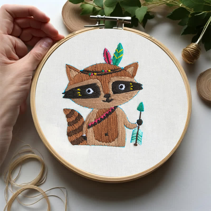 Rubbyoo Embroidery Kit - Raccoon Cub - image 7