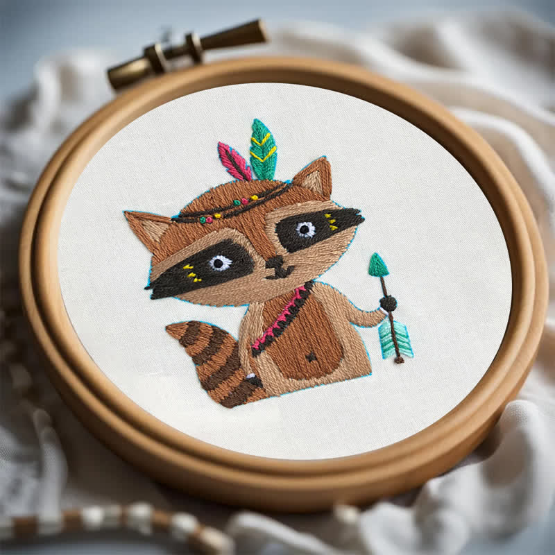 Rubbyoo Embroidery Kit - Raccoon Cub - image 8
